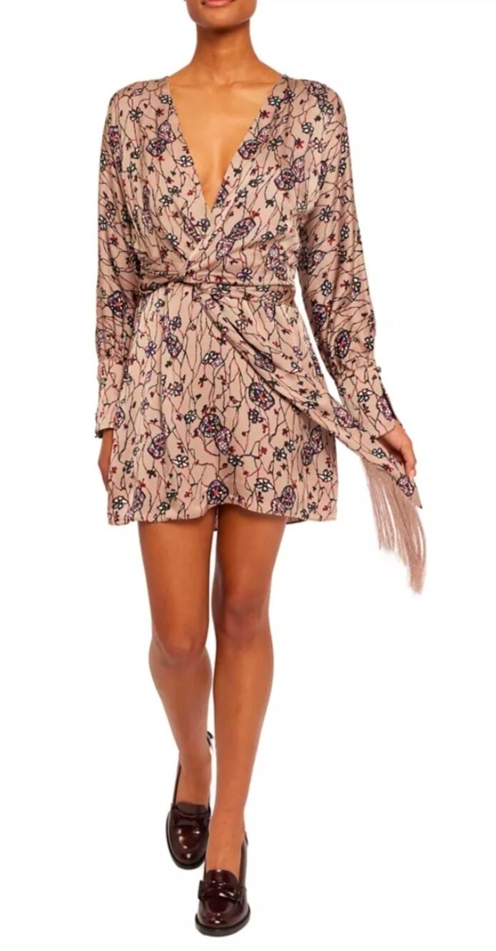 NwT Joie Ronnie Geometric Floral Pattern 100% Viscose Mini Dress sz 2